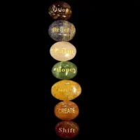 Cabochon chakra set with affirmation