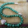 malachite silver necklace