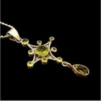 Peridot Silver Pendant
