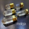 Quartz pencil pendant electroplated