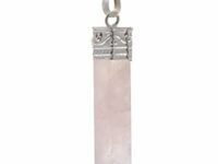 rose quartz pencil pendant