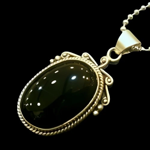 sulemani agate pendant in 925 silver