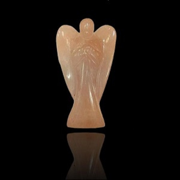 Rose quartz angel 3 inch