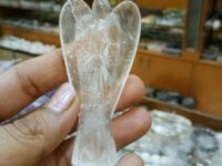 Clear Quartz Angel Figurine - 3 inch - 1pc