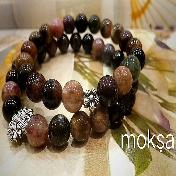 Multi Coloured Tourmaline Bracelet 8mm