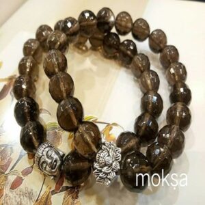 smoky-quartz-bracelet-faceted-round-elastic