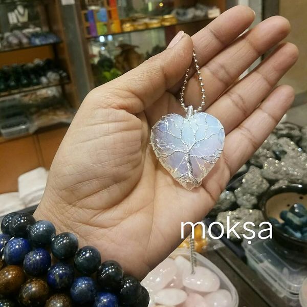 Opalite Heart Pendant