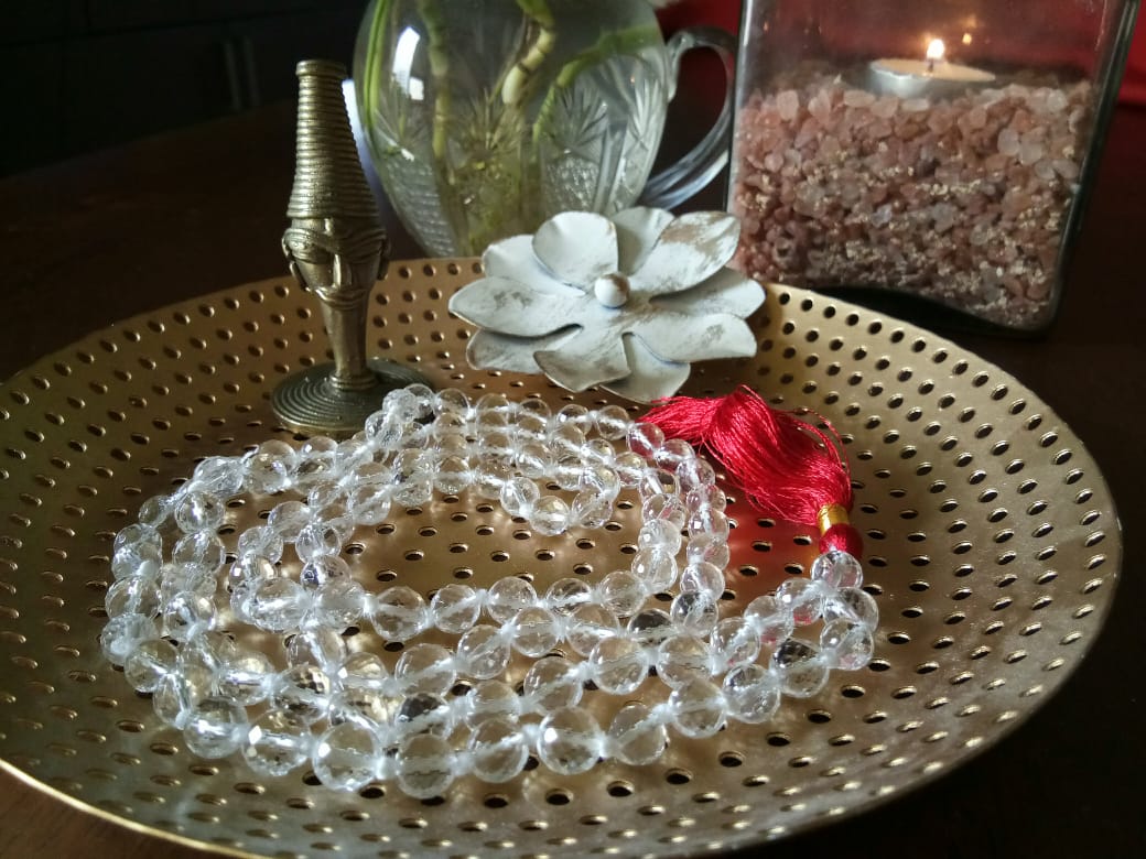 Clear quartz jap mala