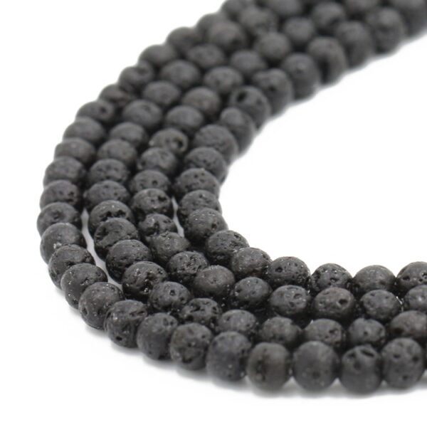 Natural 10mm lava beads
