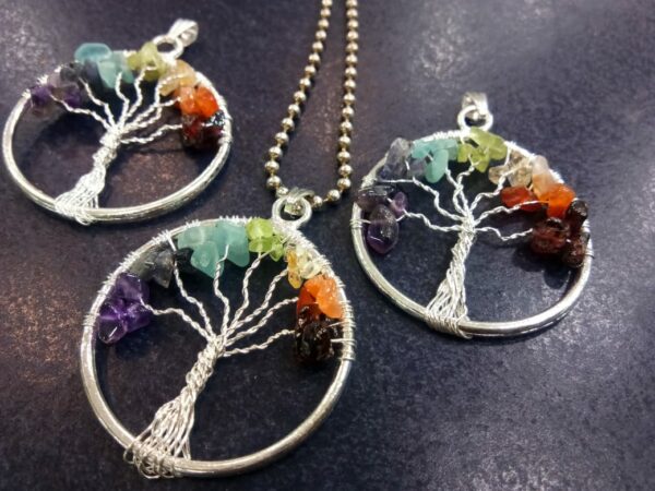 Amazon.com: PH PandaHall 10pcs Tree of Life Pendant 2 Inch Gemstone Chakra  Necklace Charms Crystal Quartz Stone Pendant Chakra Crystals Tree Life  Charms Good Luck Yoga Charms for Necklace Earring Jewelry Making :