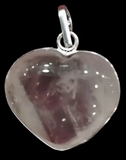 Rose quartz heart pendant