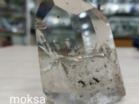 Smoky quartz point with Chlorite inclusion