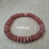 Rhodochrosite 8mm rondelle bracelet