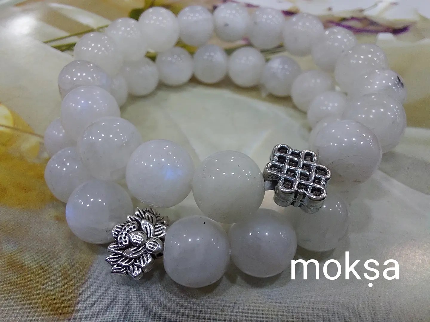 White discount moonstone bracelet