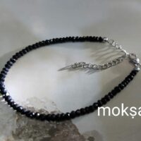 Black tourmaline bracelet 3mm faceted