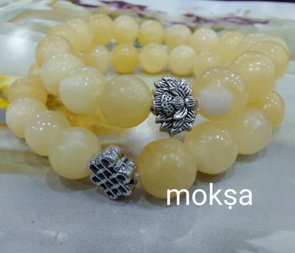 Yellow Calcite 10mm round beads bracelet