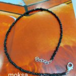 Black tourmaline anklet