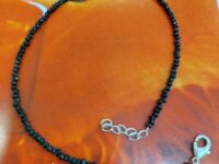 Black tourmaline anklet