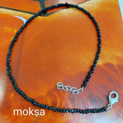 Black tourmaline anklet