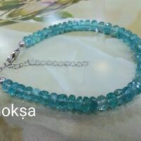 blue apatite 4mm faceted bracelet