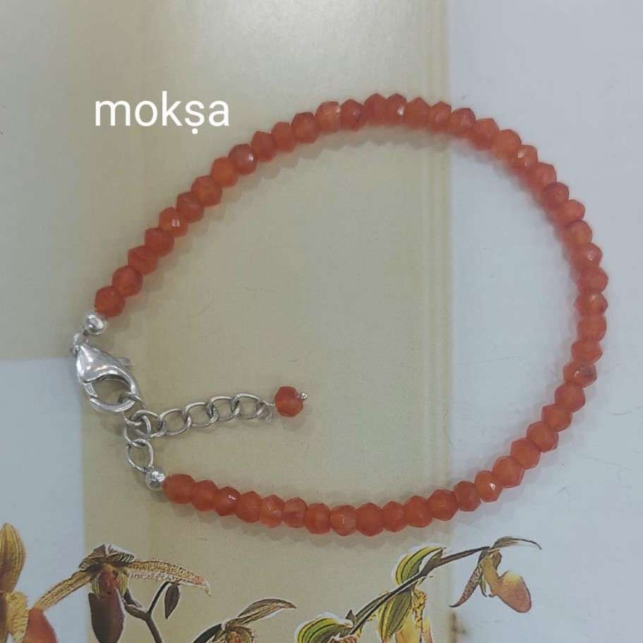 Men's Wrist Mala Carnelian