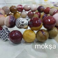 mookaite jasper 10mm faceted round bracelet