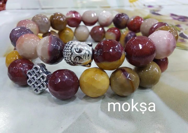 Buy Mookaite Jasper Stretch Bracelet With 8mm Gemstone Beads, Root Chakra  Stone, Autumn Colours, Gift for Him or Her Online in India - Etsy