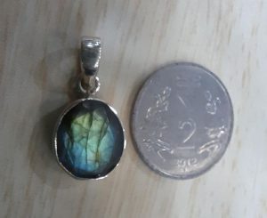 labradorite pendant in 925 silver