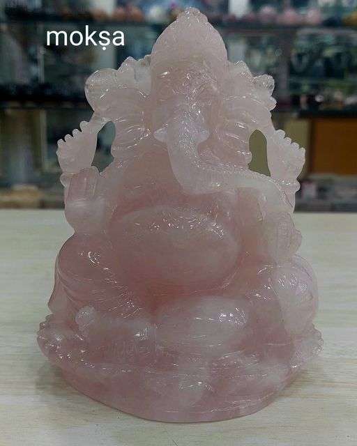 Rose quartz ganesha 1450