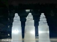White Selenite lamp - 1pc