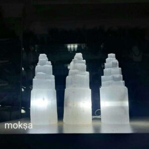 White Selenite lamp for Cleansing and High-Vibration Energy