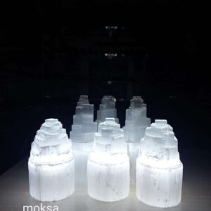 White Selenite lamp (Small) for Cleansing and High-Vibration Energy