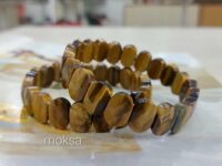 Tigerseye bracelet - oval faceted - 1pc