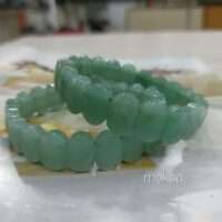 Jade bracelet - oval faceted - 1pc