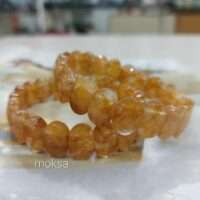 Golden healer quartz bracelet - oval faceted - 1pc