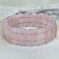 Rose quartz bracelet - oval faceted - 1pc