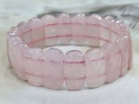Rose quartz bracelet - oval faceted - 1pc