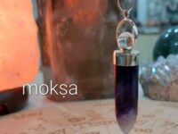 Amethyst Pendulum with Clear quartz sphere -  1pc