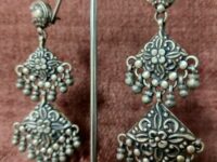 MOHMAYA Silver Dangler fabulous handcrafted Earrings