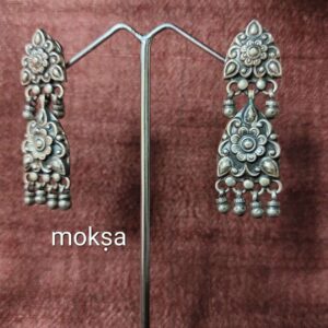 mohmaya-silver-earrings-double-flower-drop-1785