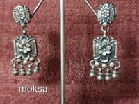 MOHMAYA 925 Silver exquisite handcrafted drop earring-3