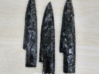 Hand carved protection obsidian crystal knife- healing - 1pc
