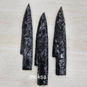 Hand carved protection obsidian crystal knife- healing - 1pc