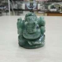 Tiny Emerald Crystal Ganesha - 1pc