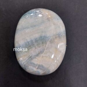 Blue Scheelite crystal Palm Stone - 1pc