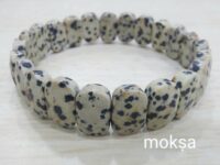 Dalmatian jasper crystal bracelet - flat - 1pc
