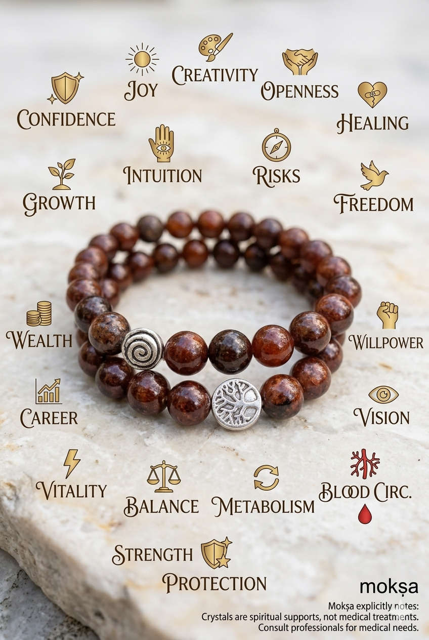 Hessonite Crystal Bracelet