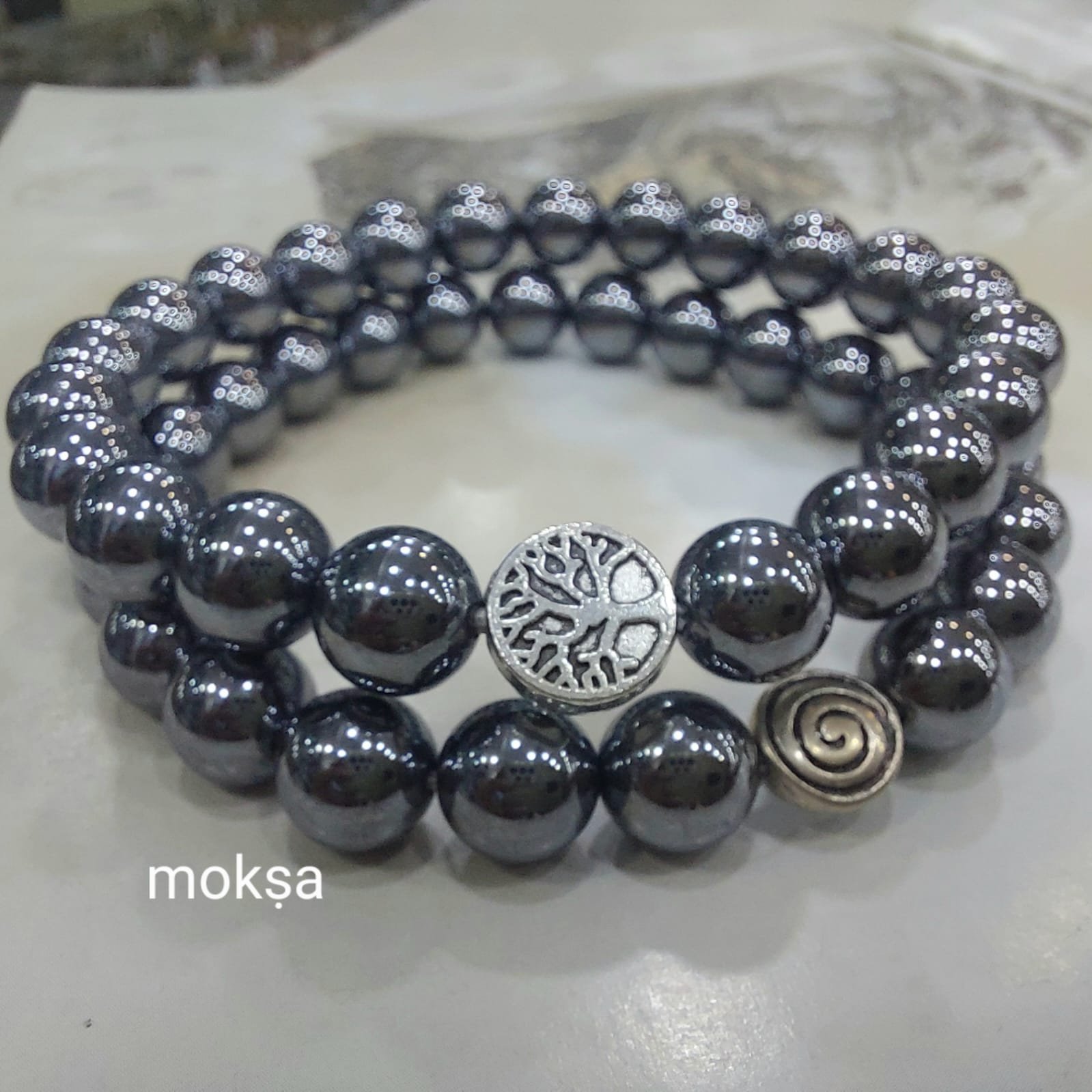 Terahertz crystal bracelet – Round – 1pc - Moksa