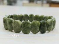 Vesuvianite crystal oval flat bracelet - 1pc