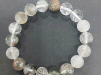 Garden quartz / Shaman Quartz / Phantom Quartz / Lodalite / Lodolite crystal bracelet - 1pc